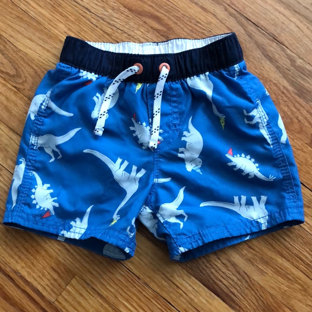 baby gap | dinosaur swim trunks | size 12-18 month